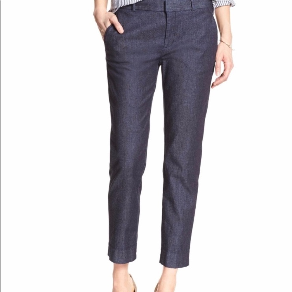 Banana Republic Avery Cropped chambrayblue pants